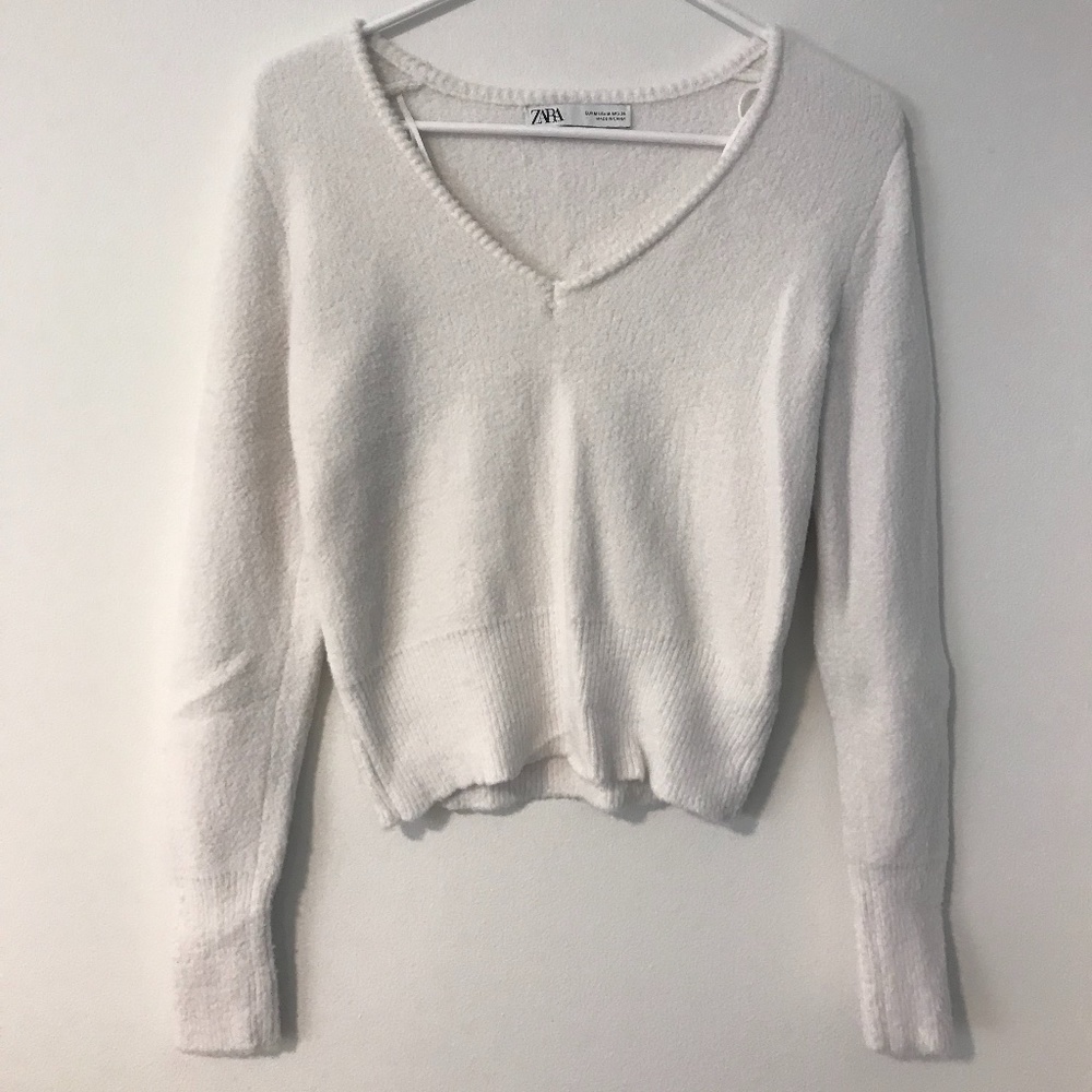 Zara top, white, M